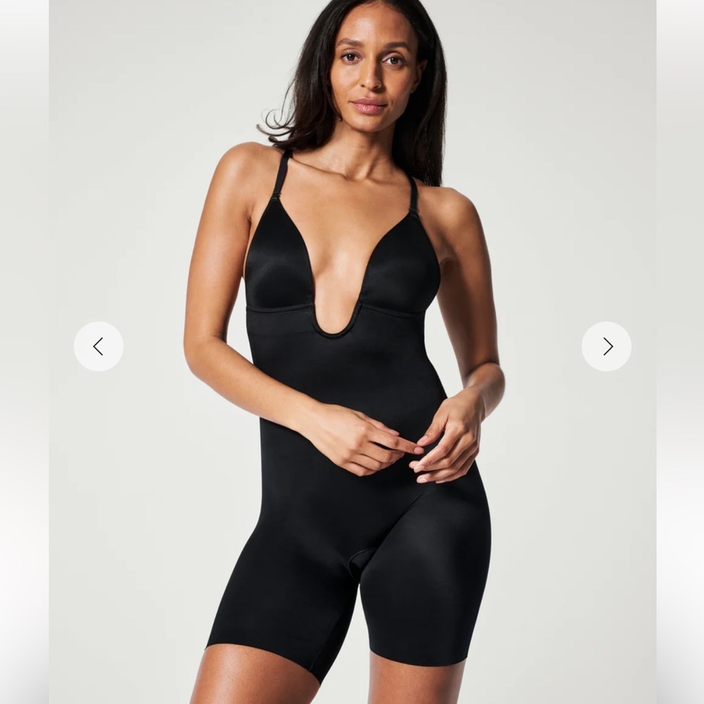 SPANX Suit Your Fancy Black Plunge Low-Back Bodysuit Convertible Straps XL NWT - Picture 3 of 13